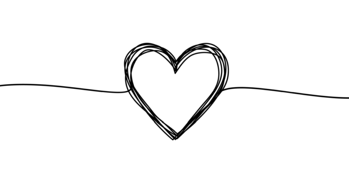 A line drawing of a heart.