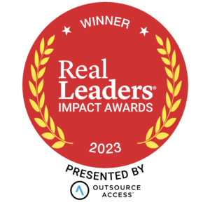 Real Leaders impact award winner logo