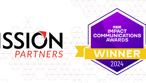 Mission Partners logo; PRNews Impact Communications Award Winner logo