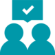Icon of two people with a checkmark above them.
